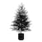 5ft. Artificial Halloween Real Touch Black Norfolk Pine Christmas Tree with Natural Look